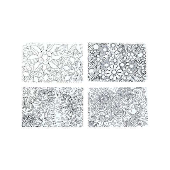 CrownJewlz Adult Coloring Floral Prayer & Scripture Cards (20 ct set) - Picture 10 of 10